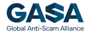 Logo for the Global Anti-Scam Alliance (GASA), featuring the organization’s acronym in bold letters above the full name, as seen at the Memcyco at Global Anti-Scam Summit Asia 2025.